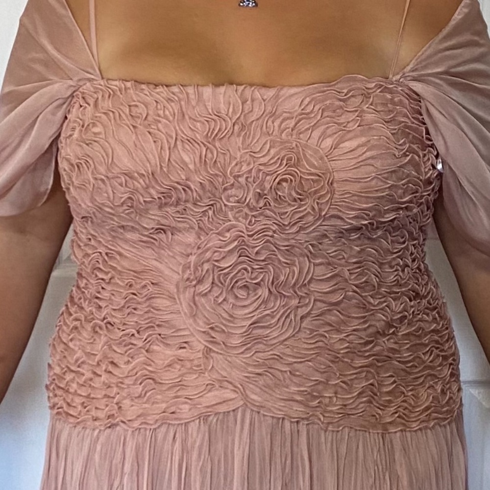 Jovani Plus Size Corset Bodice Rose Gown